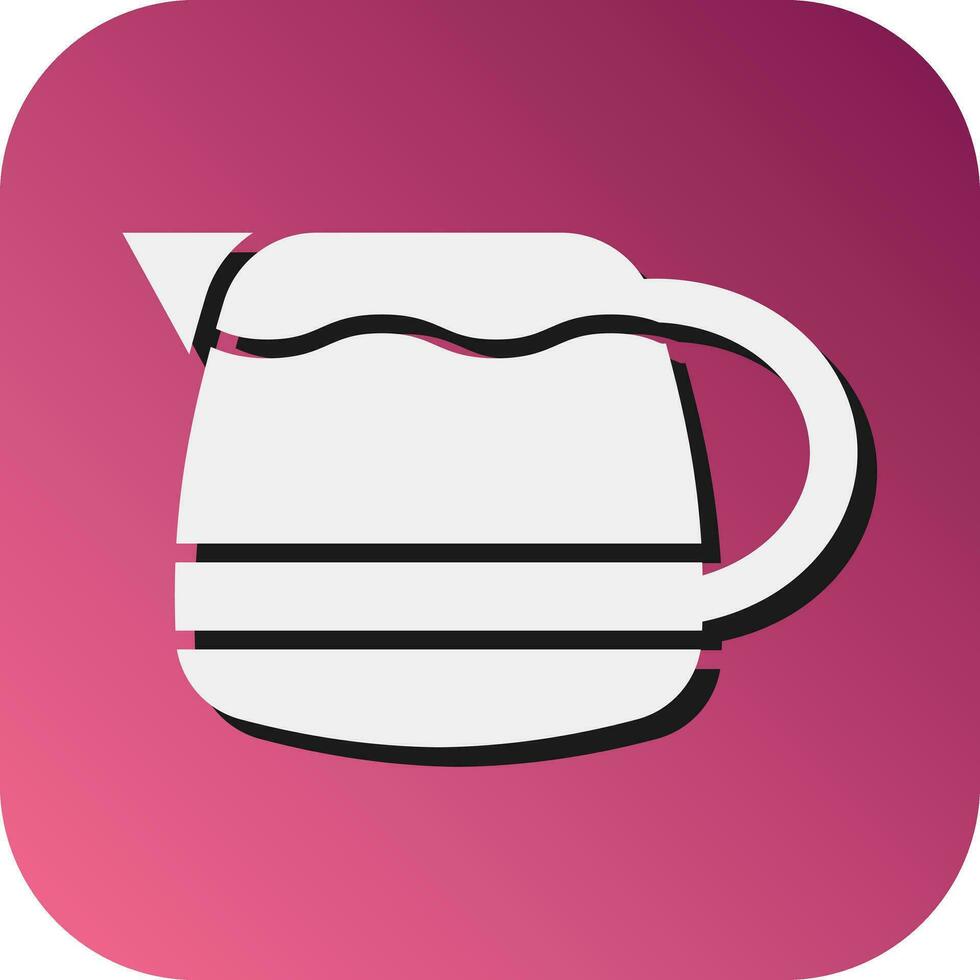 kaffe pott vektor glyf lutning bakgrund ikon för personlig och kommersiell använda sig av.