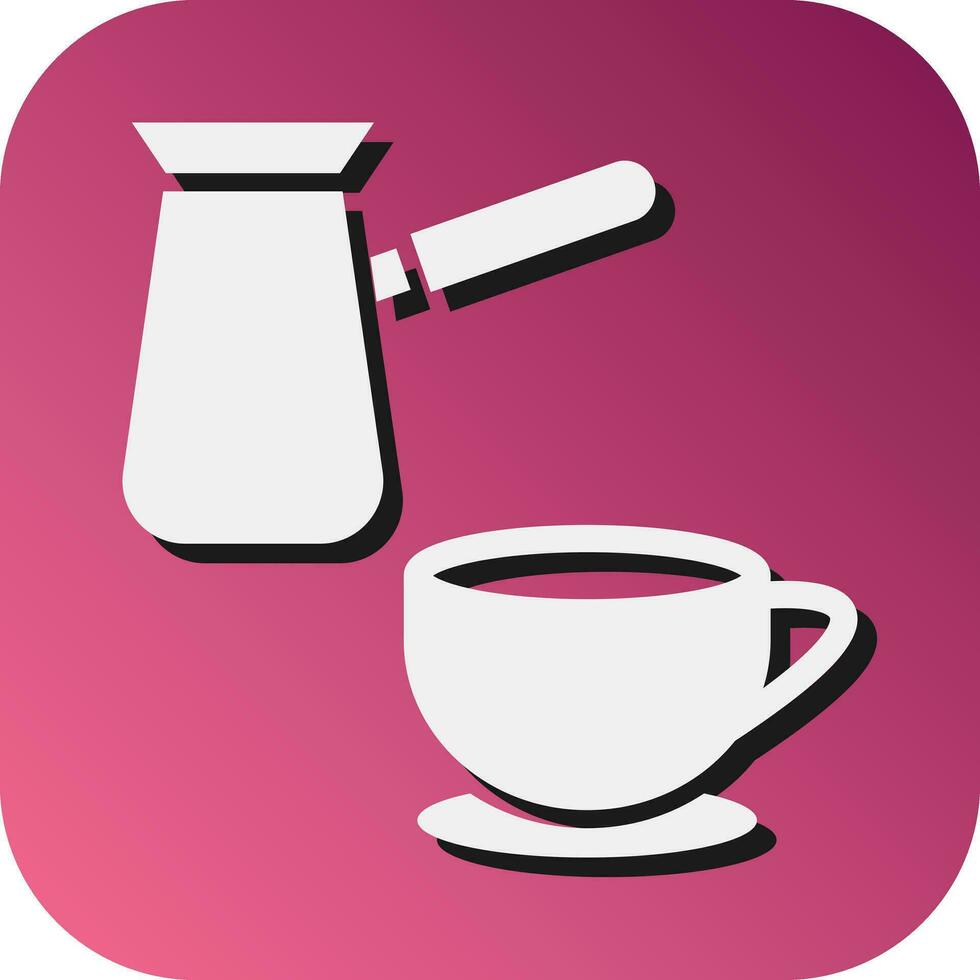 Türkisch Kaffee Vektor Glyphe Gradient Hintergrund Symbol zum persönlich und kommerziell verwenden.