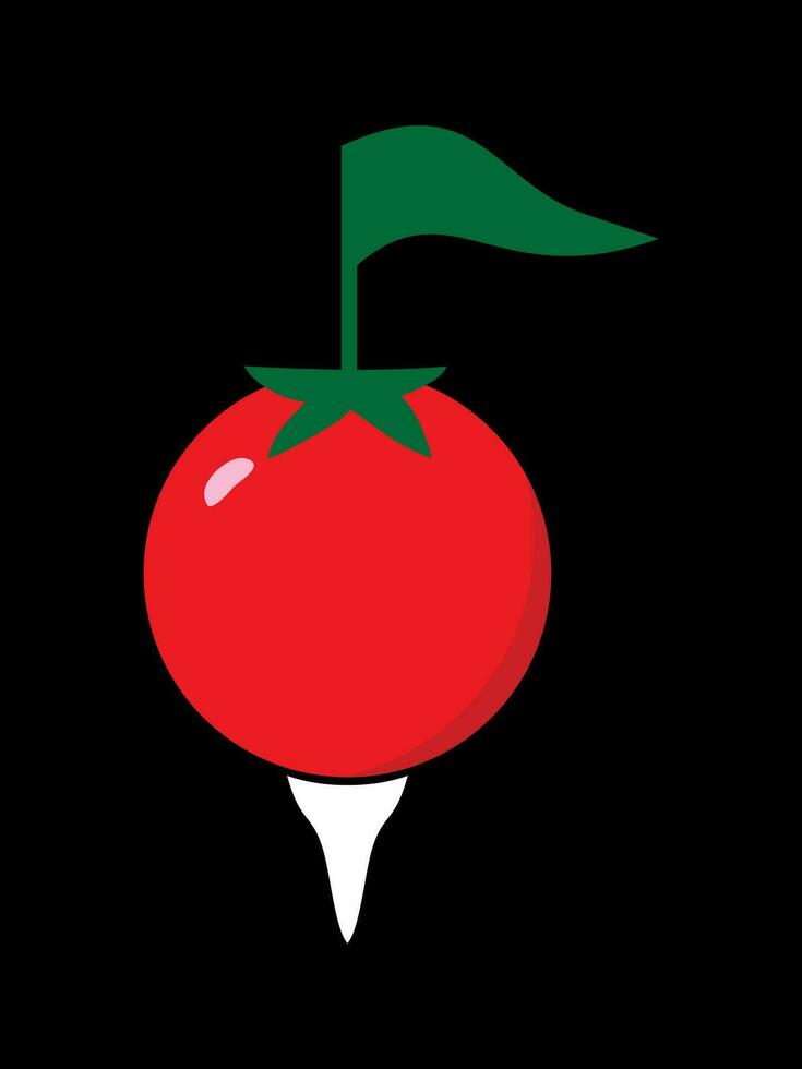 Tomate Kombination Flagge Logo vektor