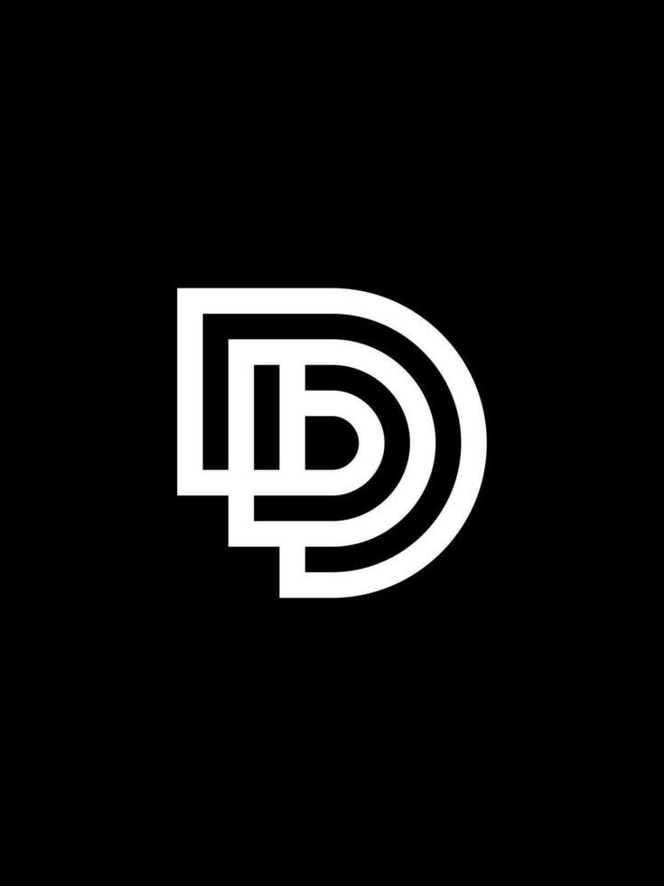 ddb Monogramm Logo Vorlage vektor