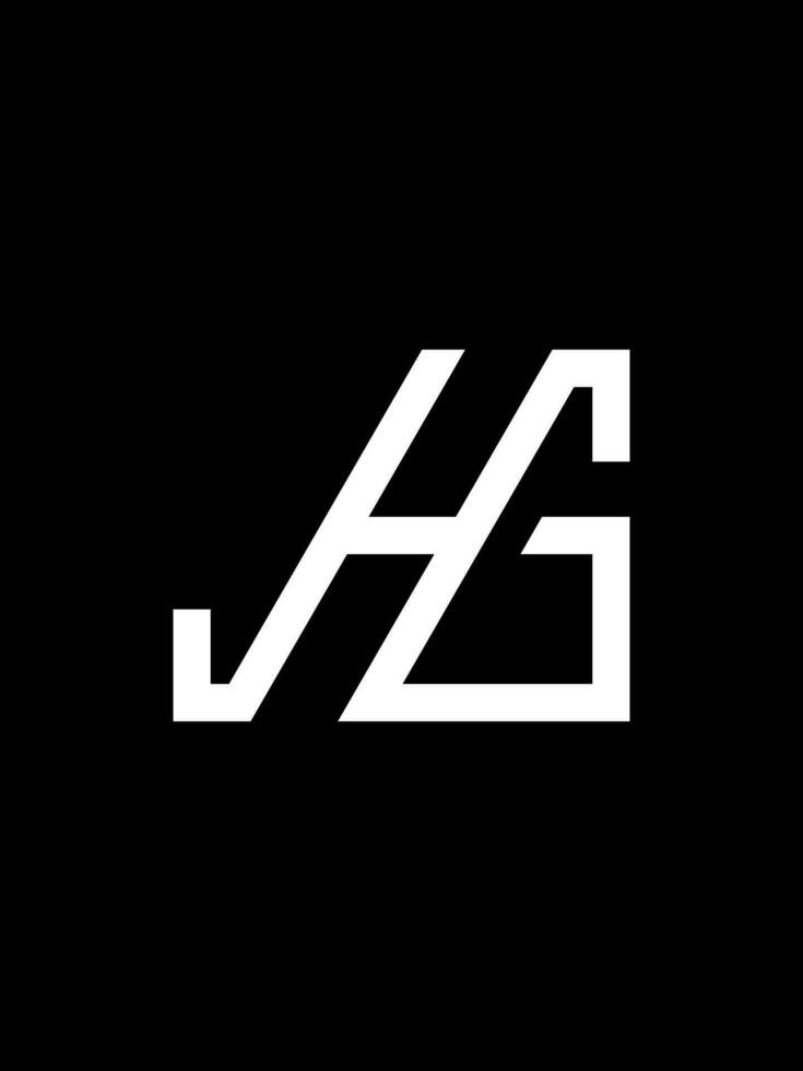 jhg monogram logotyp mall vektor