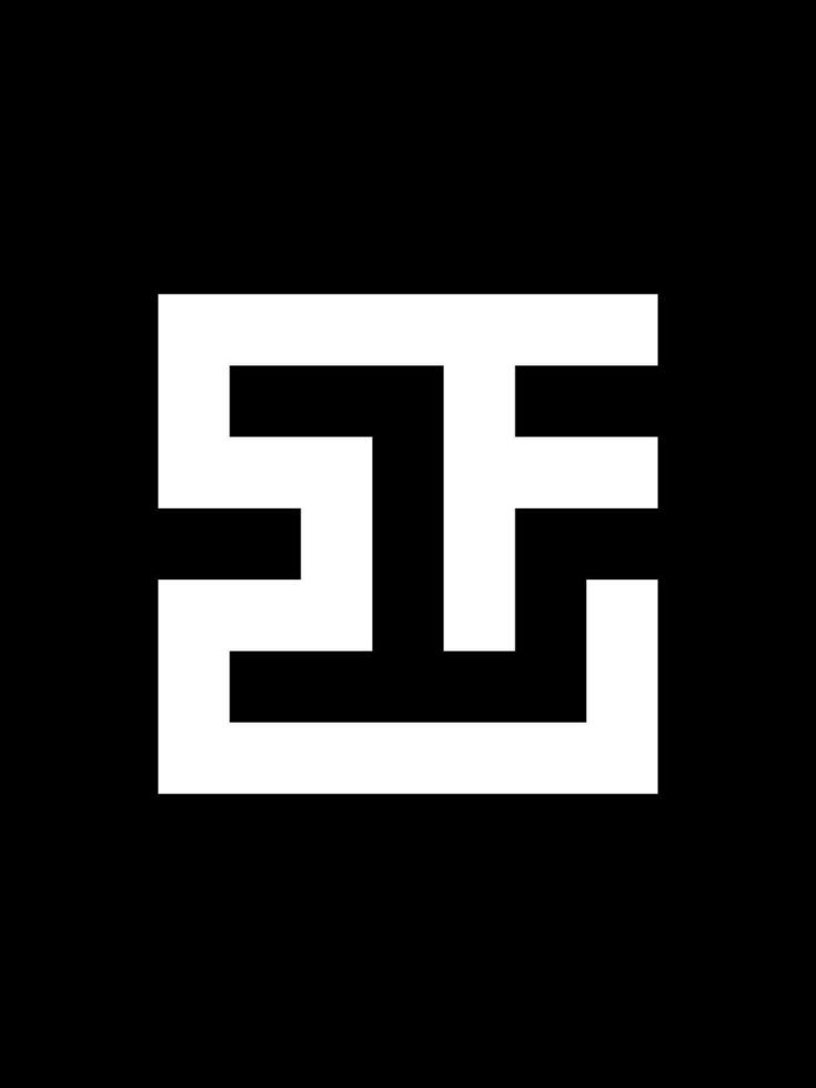 sf Monogramm Logo Vorlage vektor