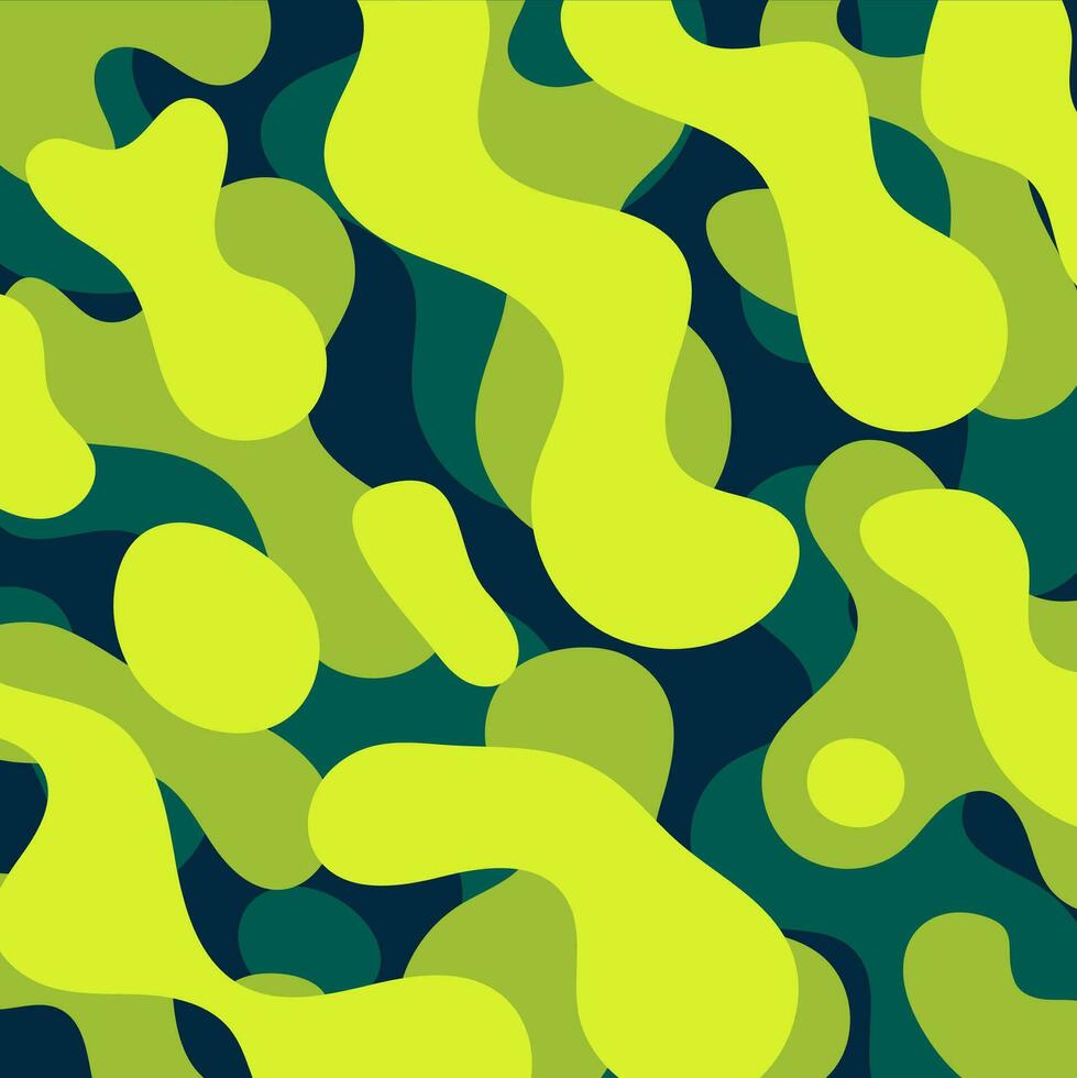 Grün Gelb Farbe Flüssigkeit Kunst abstrakt Hintergrund Konzept Design Vektor Illustration