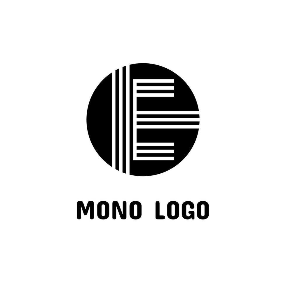 brev e modern monogram logotyp ikon abstrakt enkel begrepp design vektor illustration