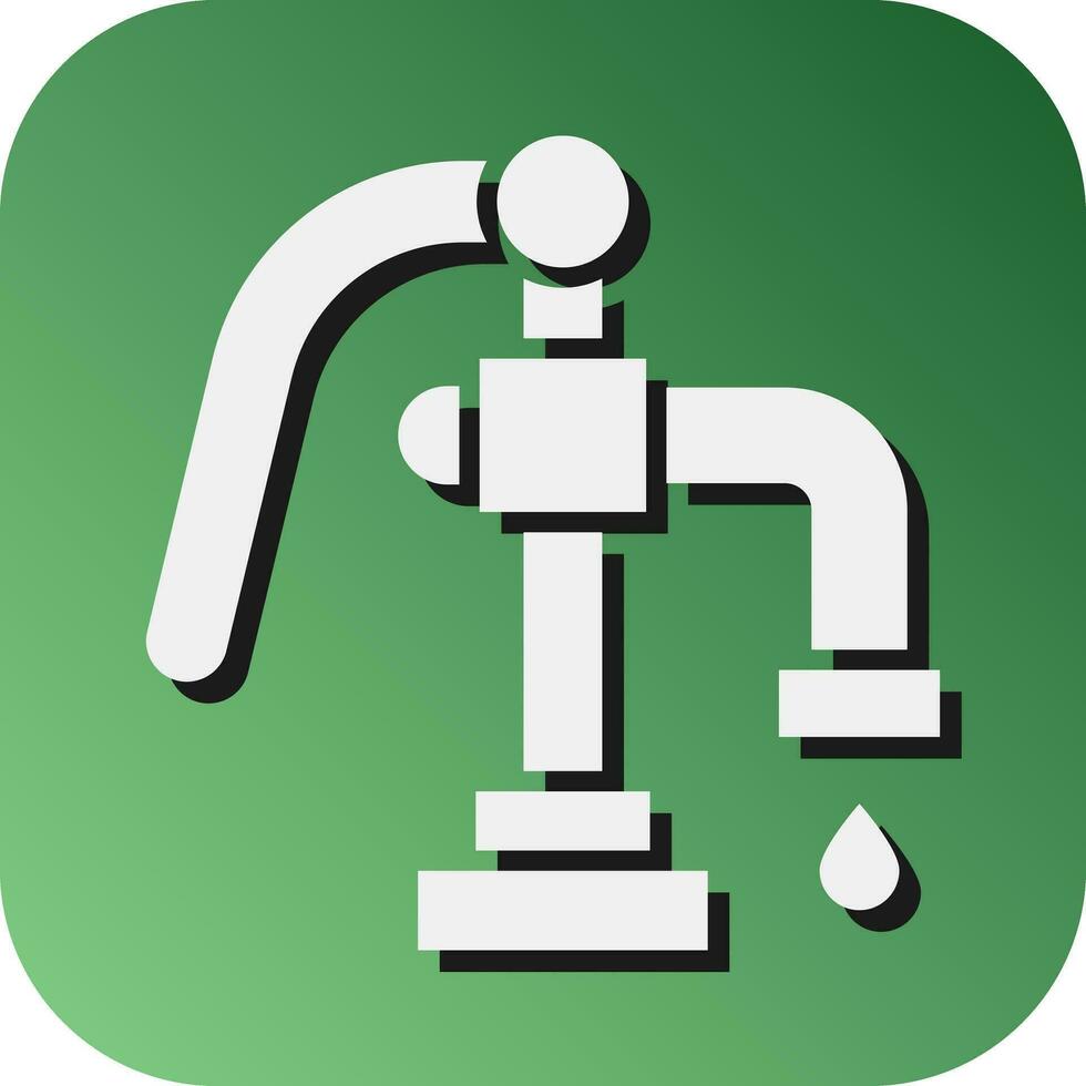 vatten pump vektor glyf lutning bakgrund ikon för personlig och kommersiell använda sig av.