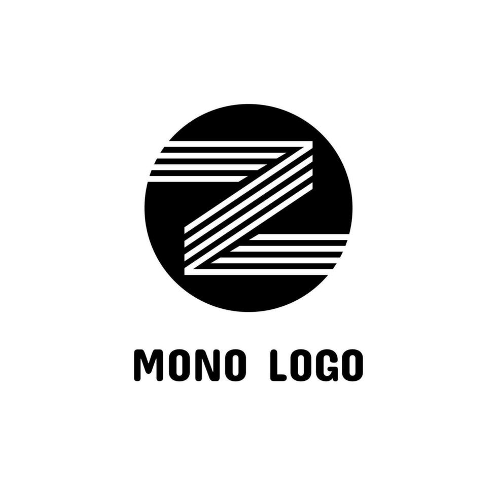 brev z modern monogram logotyp ikon abstrakt enkel begrepp design vektor illustration