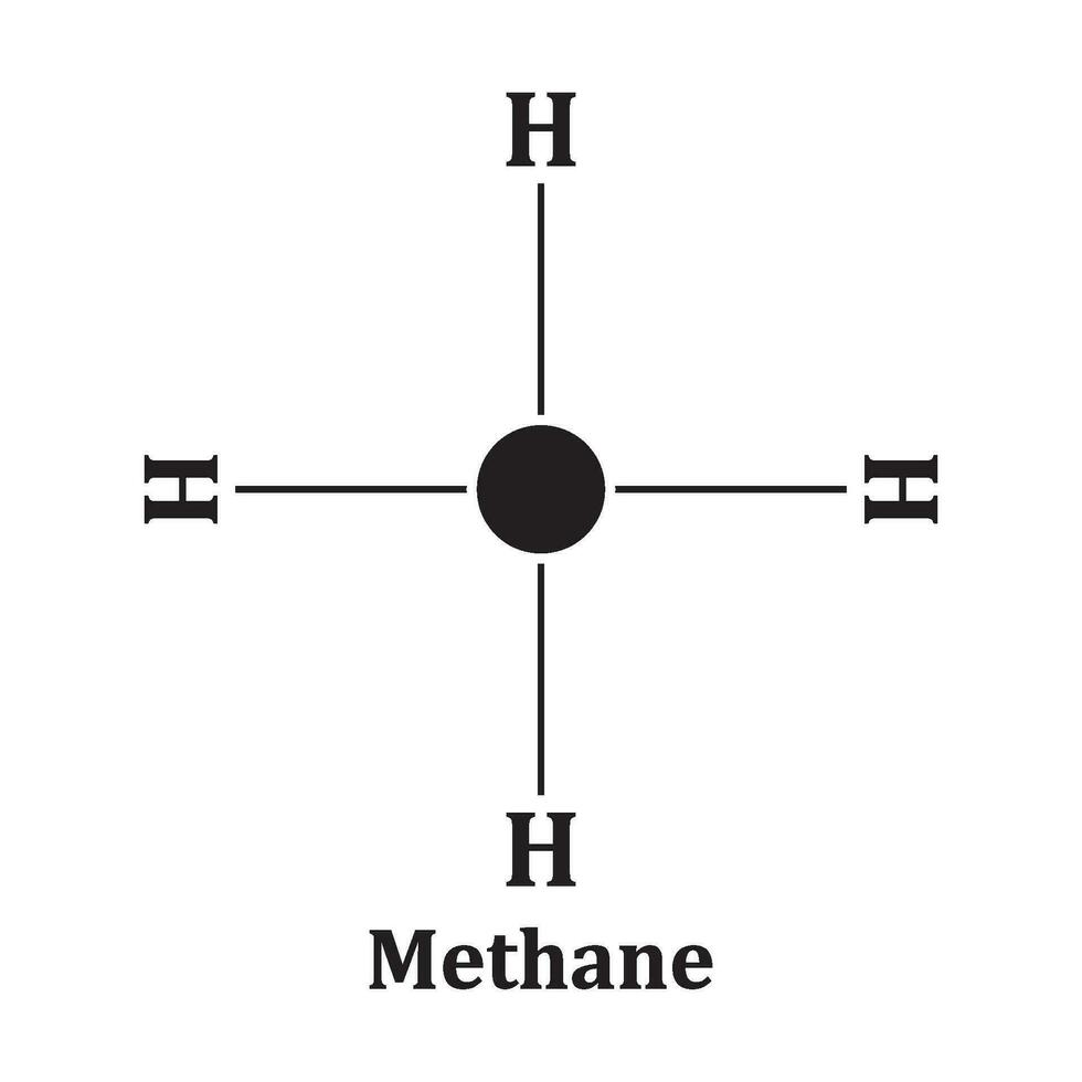 Symbol für Methanmoleküle vektor