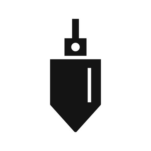 plumb bob vector icon