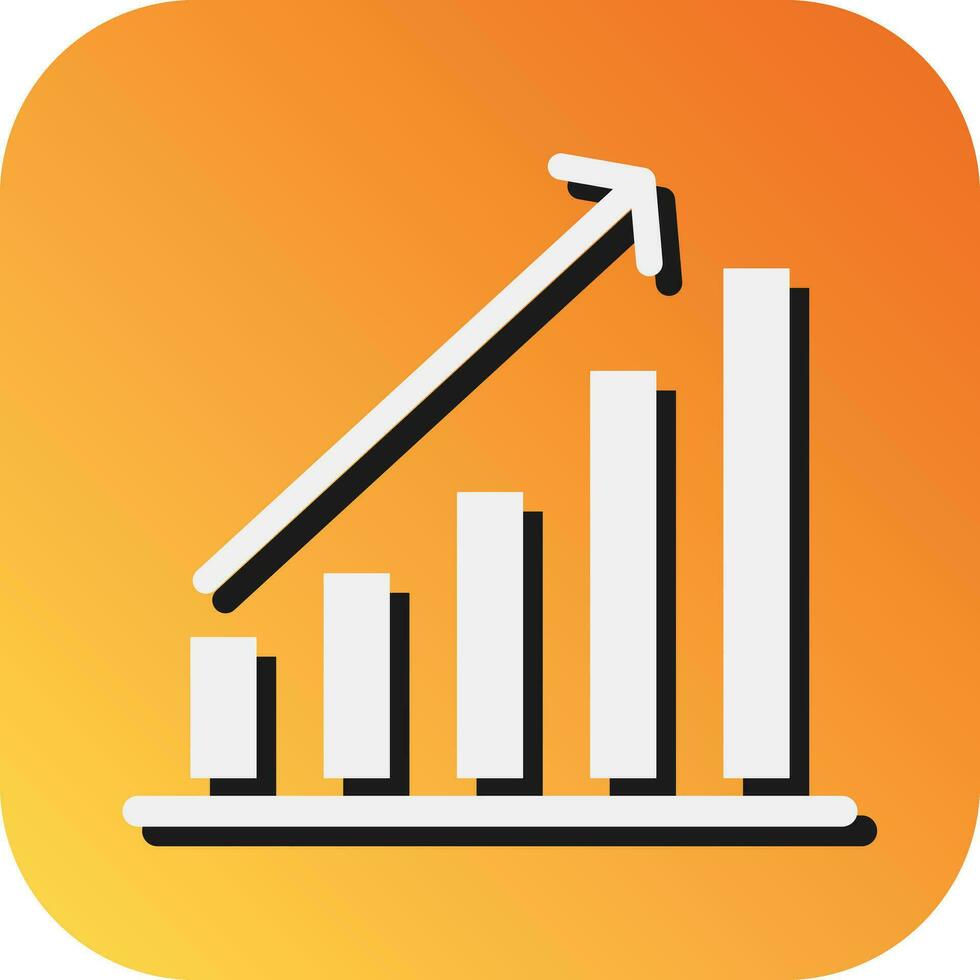 tillväxt vektor glyf lutning bakgrund ikon för personlig och kommersiell använda sig av.