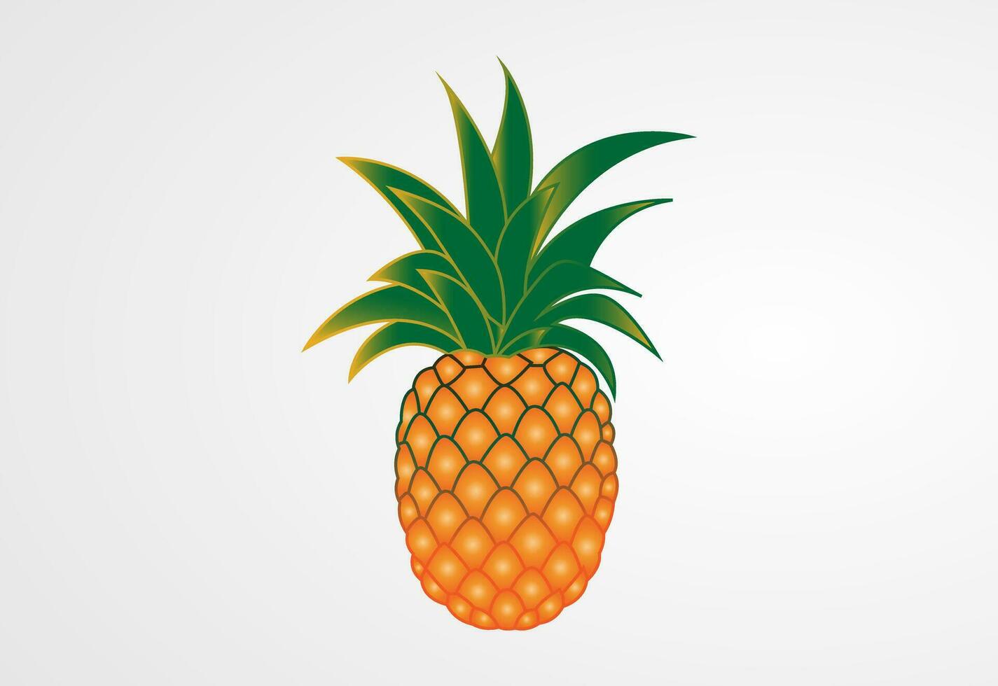 Ananas Früchte pepe Färbung Seiten Vektor Illustration kostenlos Vektor