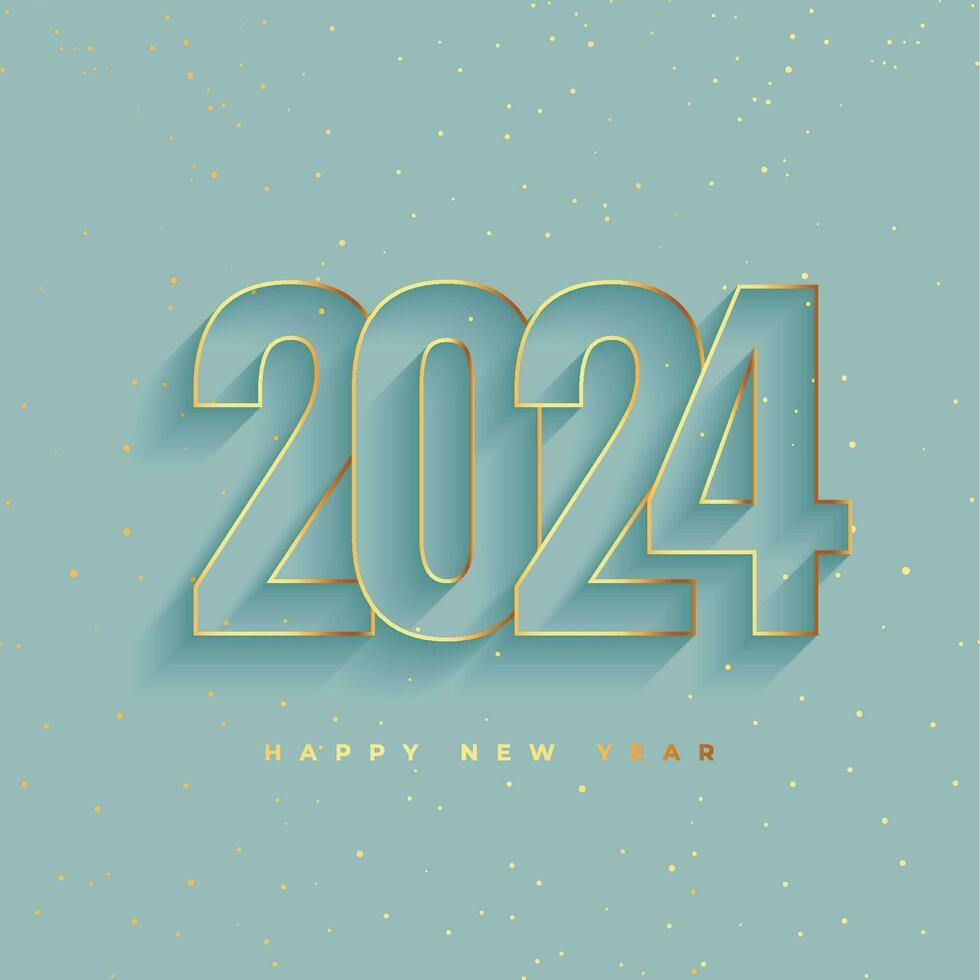 Lycklig ny år 2024 fyrkant mall. trendig modern baner, affisch eller hälsning kort vektor