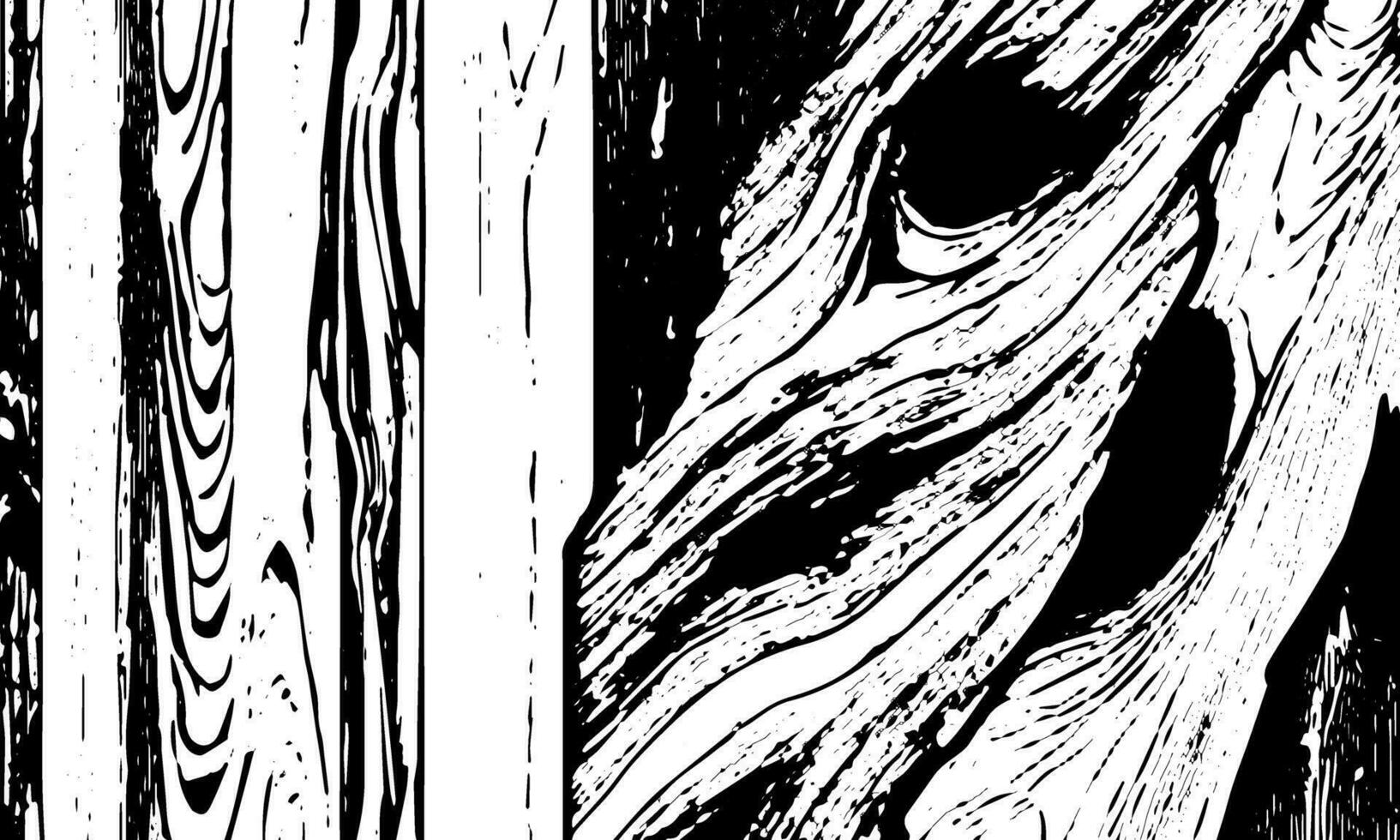 en svart och vit teckning av en träd trunk vektor