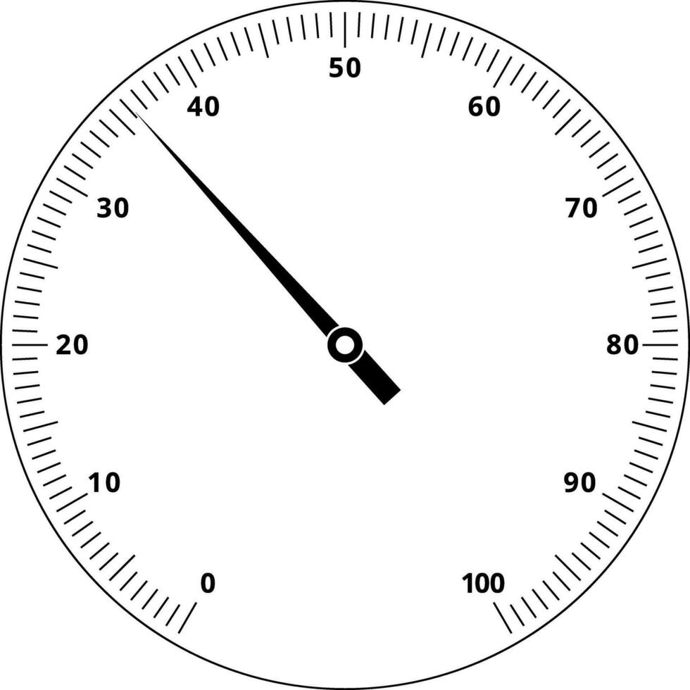 Kreis analog Hygrometer Symbol Vektor