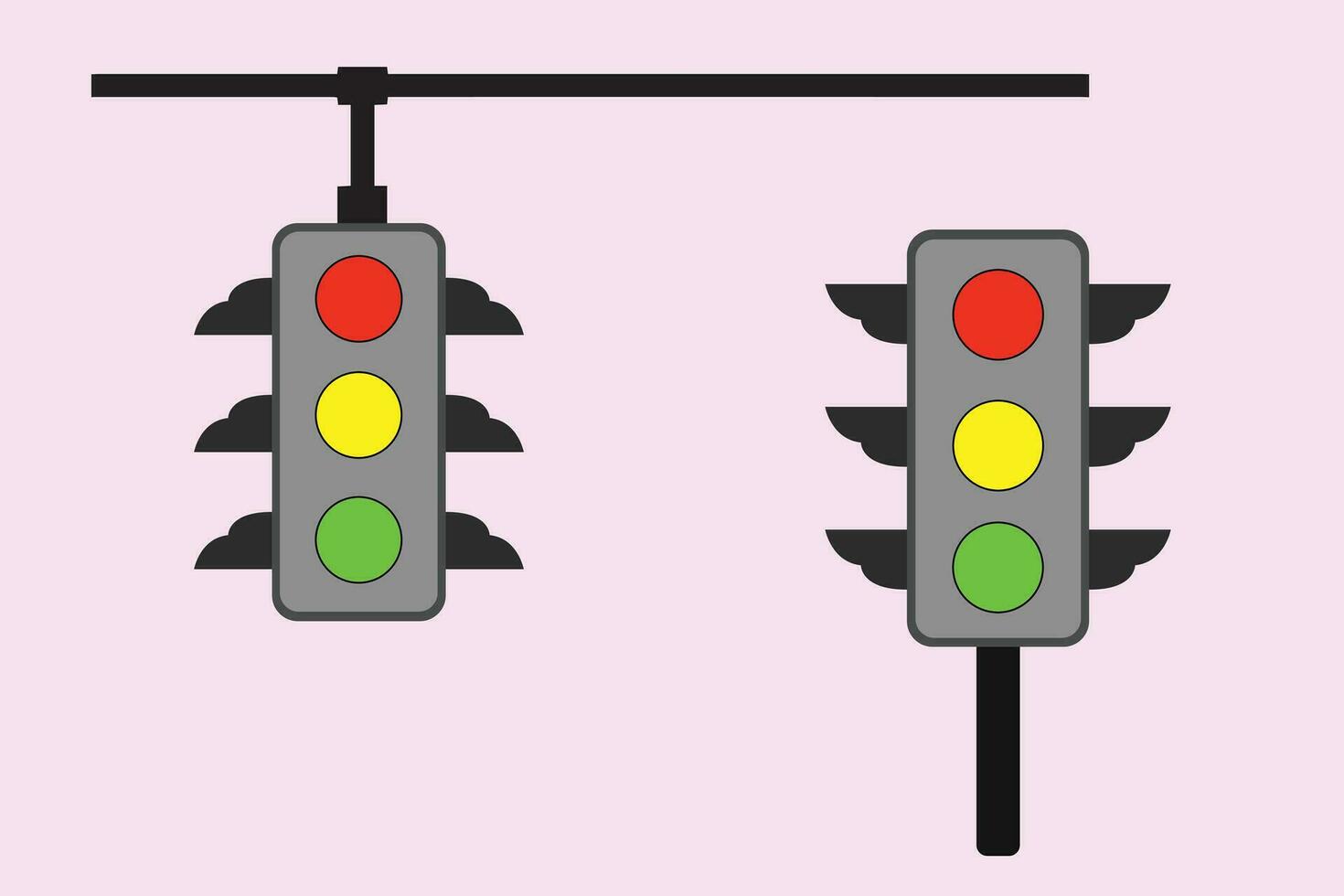 der Verkehr Licht Symbol Vektor Illustration.