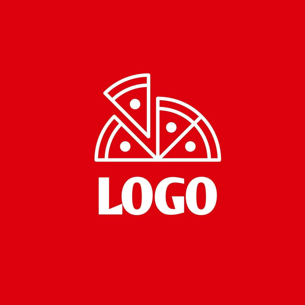 Pizza-Logo-Design vektor