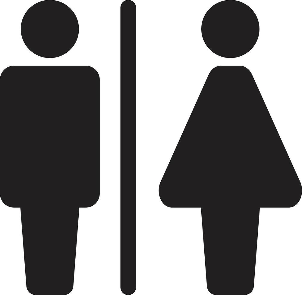Mann und Frauen Toilette Zeichen . Mann und Frau Toilette Zeichen . Vektor Illustration