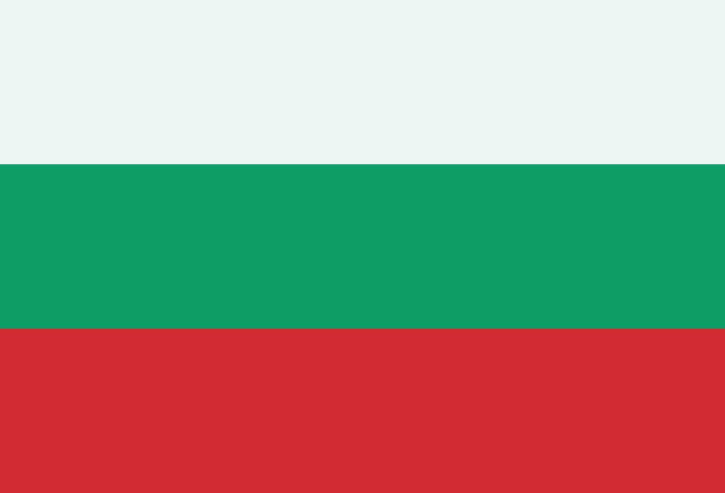 bulgarien flagga vektor isolerat på vit bakgrund
