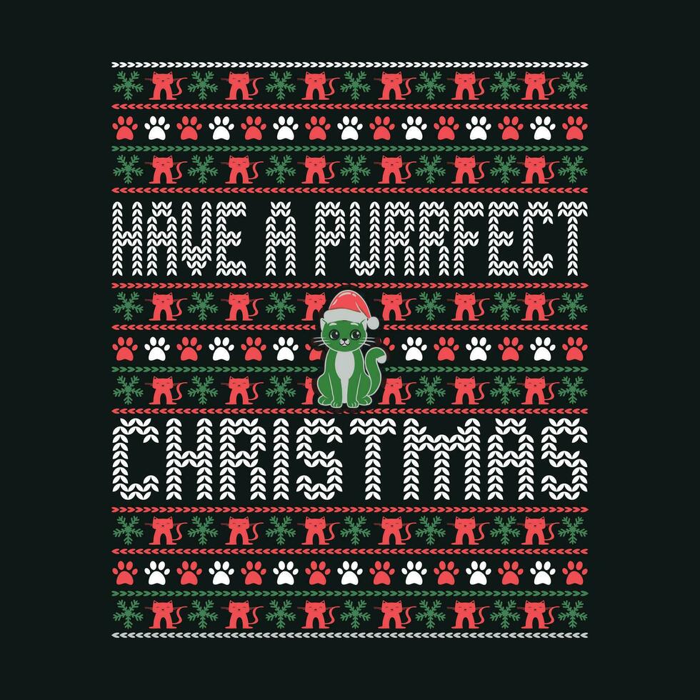 hässlich Weihnachten Sweatshirt Entwürfe, hässlich Weihnachten Sweatshirt Vorlage, Weihnachten Baum, Muster vektor