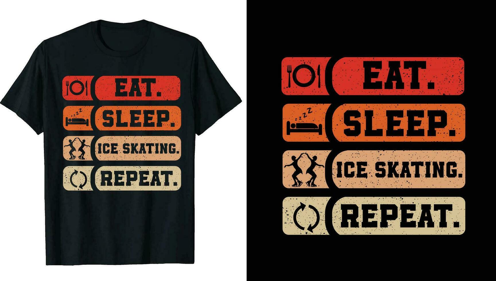 Walze Derby Eis Skaten T-Shirt Design, Eis Winter Sport Rollschuhe T-Shirt Design vektor