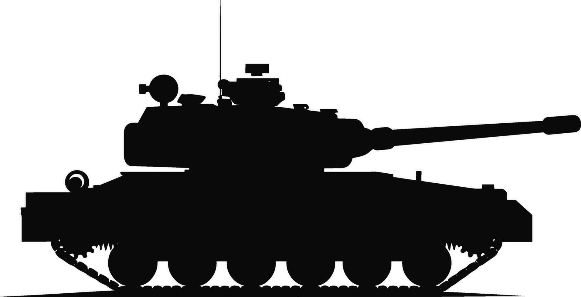 Panzer Symbol Vektor Illustration. Militär- Panzer Silhouette zum Symbol, Symbol oder unterzeichnen. Panzer Zerstörer Symbol zum Design Über Militär. ai generiert Illustration.