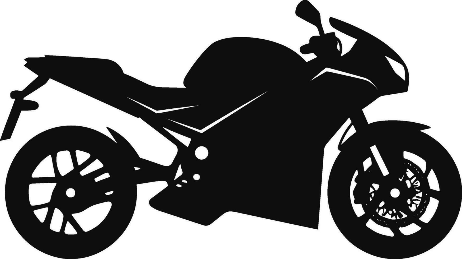 Silhouette von Motorrad Seite Aussicht Vektor Design. ai generiert Illustration.