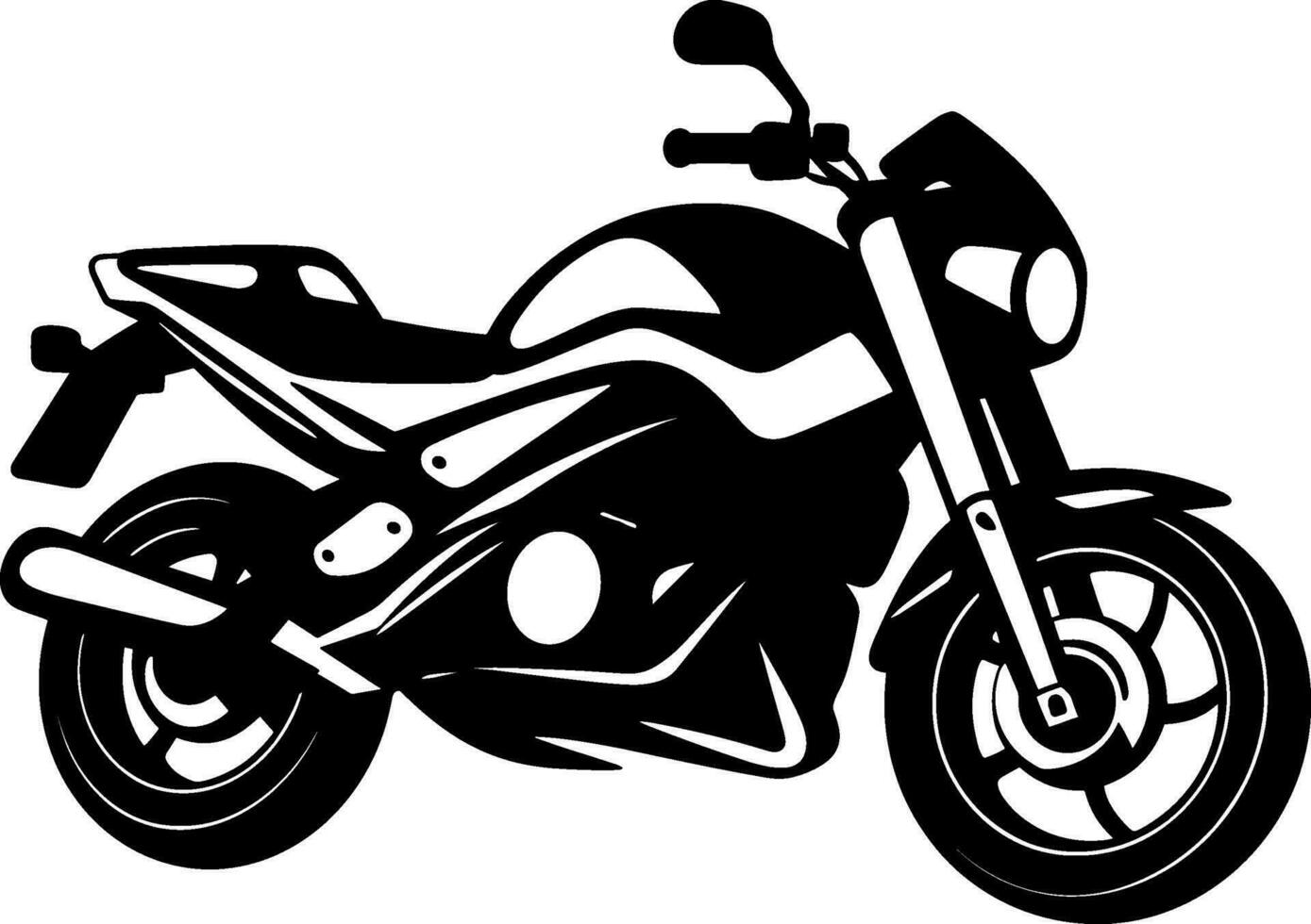 einfach klassisch und Jahrgang Motorrad Silhouette. ai generiert Illustration. vektor