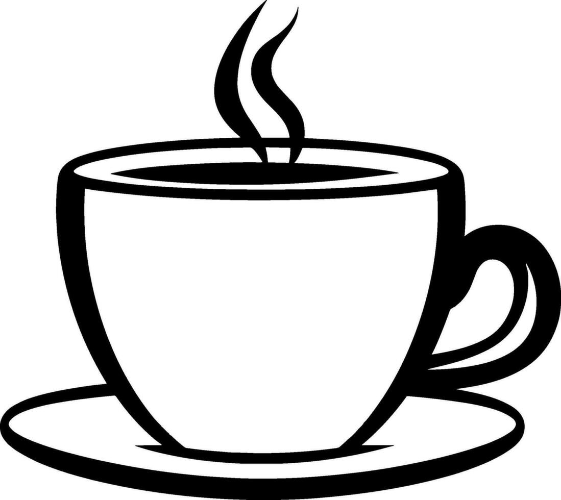 Tasse von Kaffee Tee mit Dampf Symbol im schwarz einfach Design auf ein isoliert Hintergrund. eps 10 Vektor. ai generiert Illustration. vektor