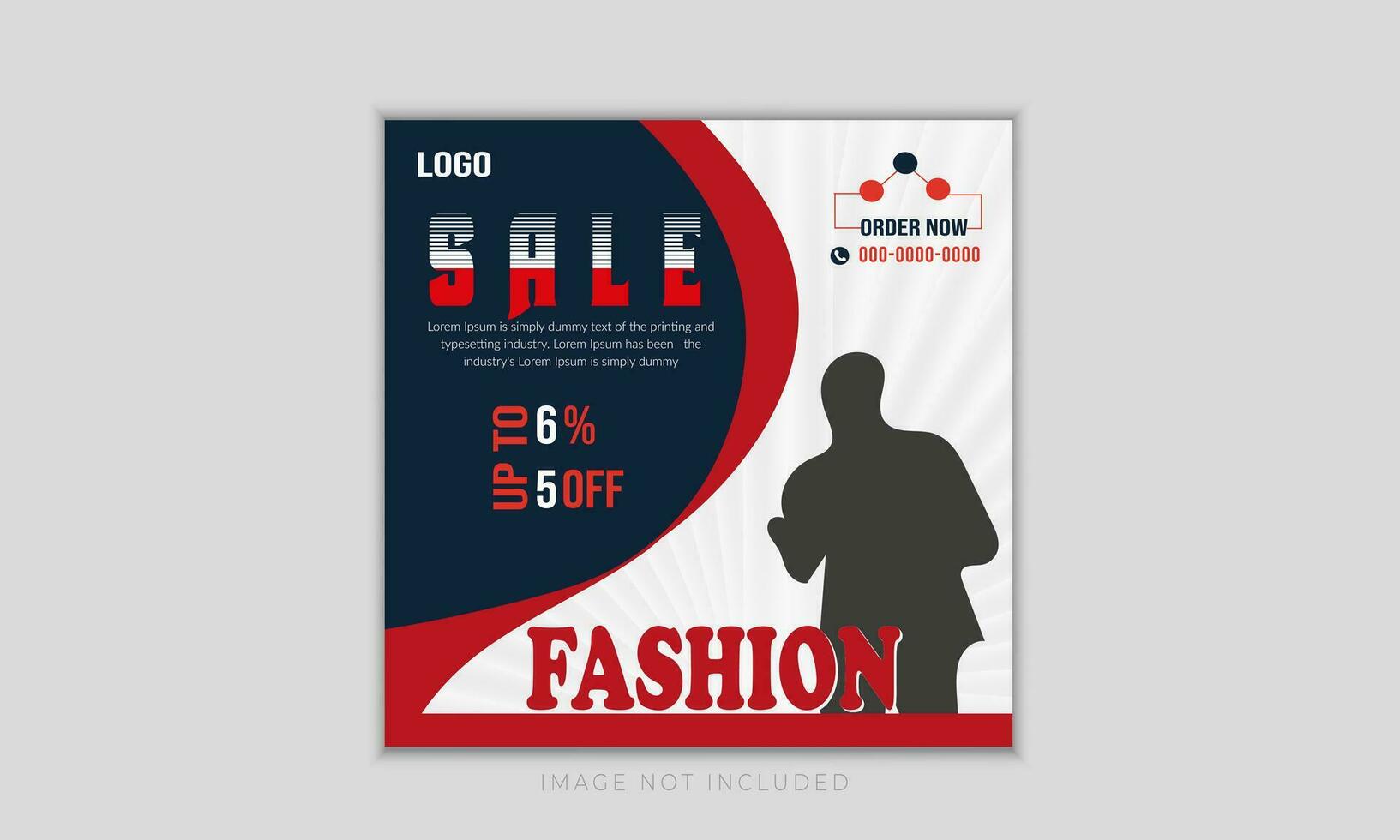 mode försäljning social media affisch design vektor