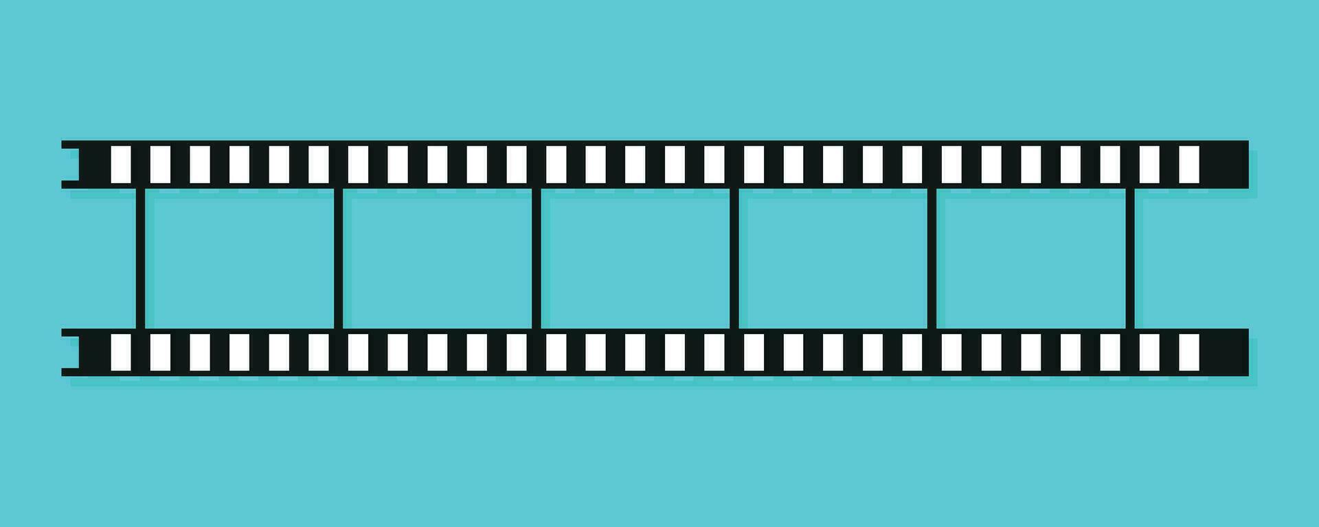 Film Film lange Streifen, Kino oder fotografieren Kamera lange Film Streifen, Filmstreifen rollen Rahmen Vektor Illustration.