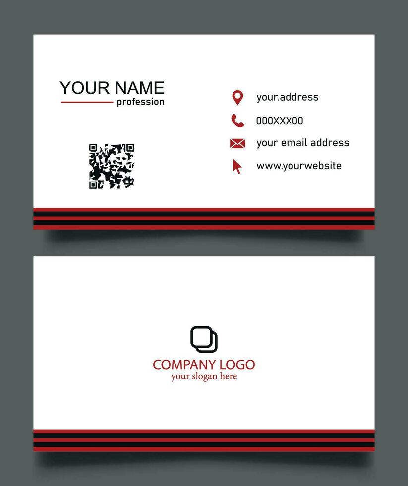professionell minimal företag kort design. professionell stationär varumärke identitet företag kort. vektor