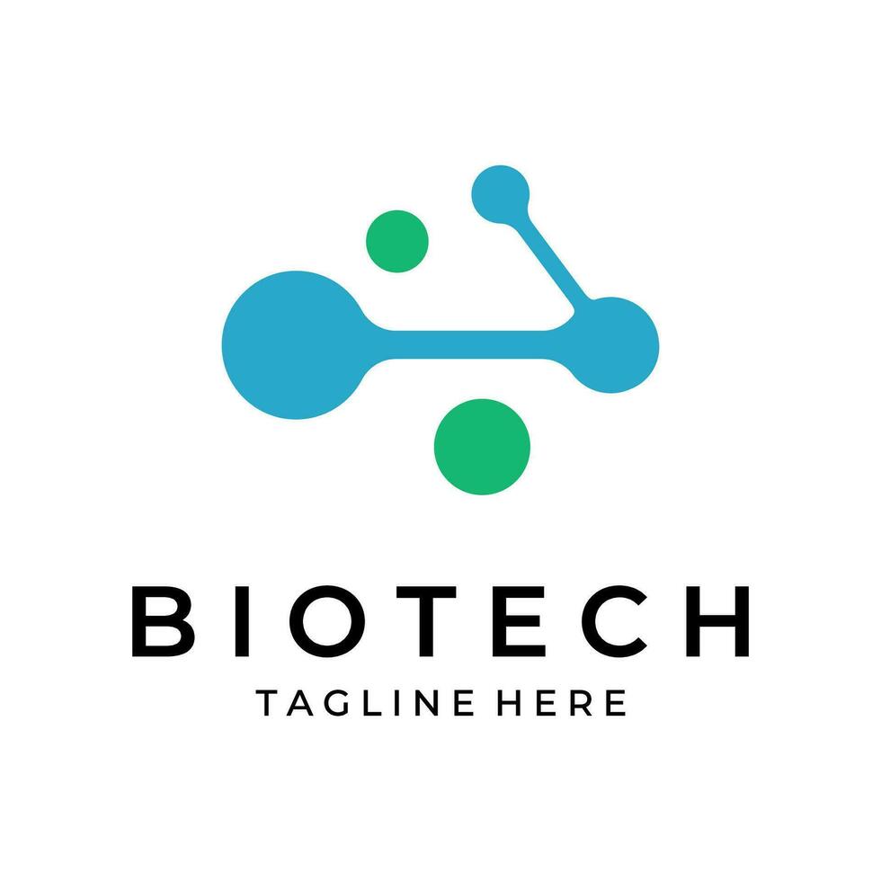 bio tech molekyl logotyp vektor illustration mall ikon grafisk design