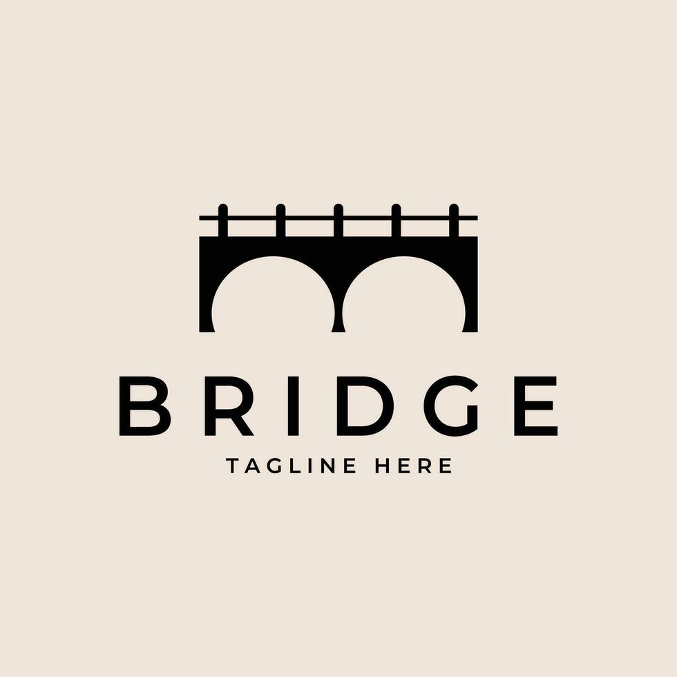 Brücke minimalistisch Logo Vektor einfach Symbol Illustration Design Vorlage