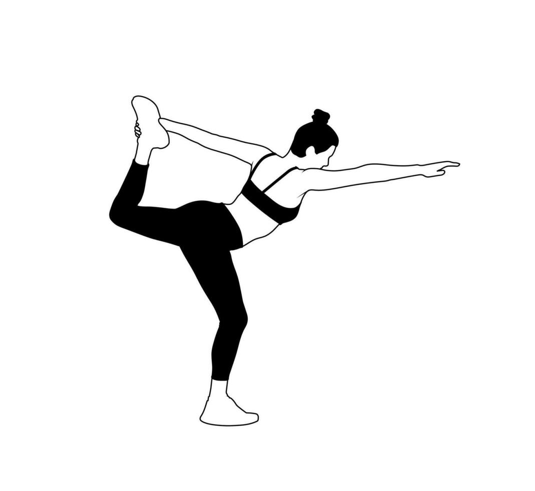 Vektor Gymnastik Mädchen Sport Körper
