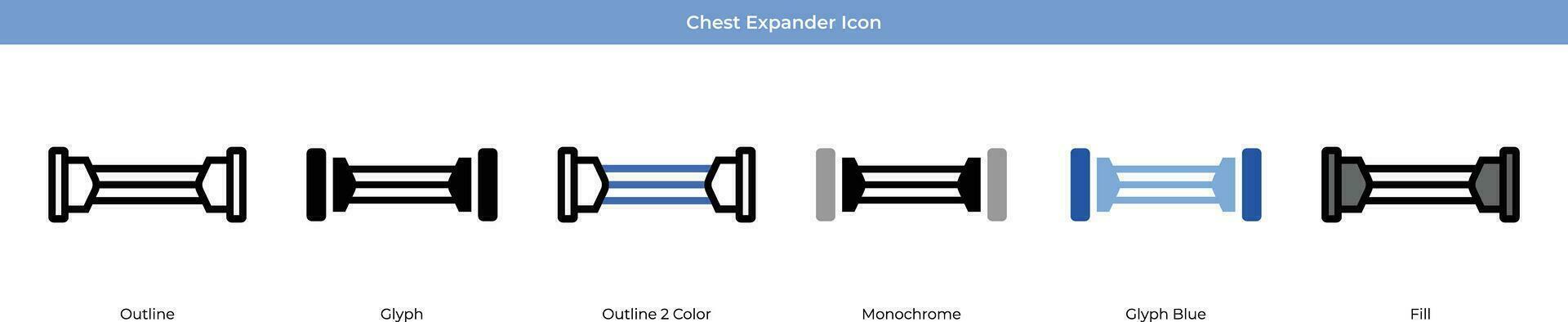bröst expander vektor ikon