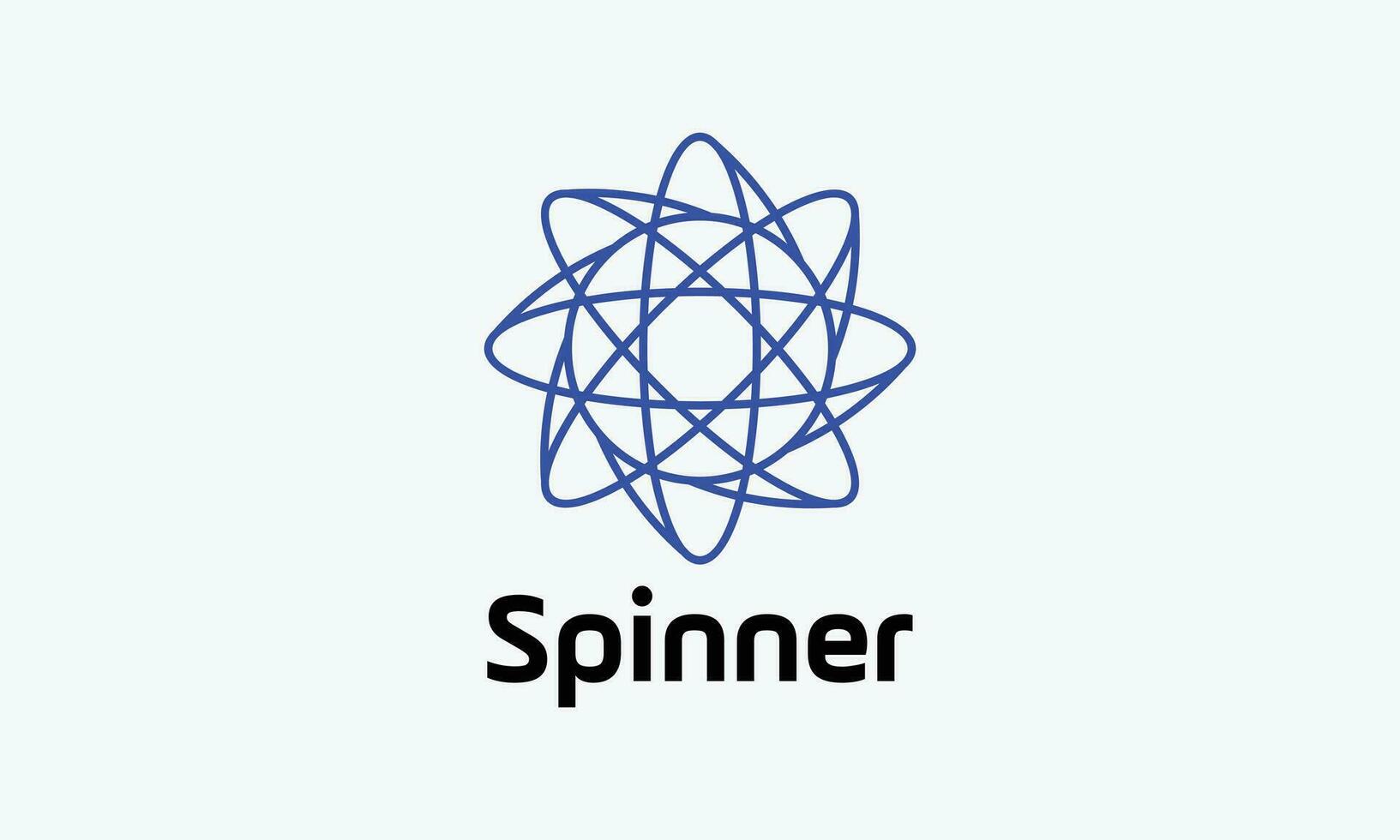 Spinner Logo Vektor minimalistisch Design Symbol Drehung Kreis Spinnen Spaß abspielen Spiele Spielzeuge