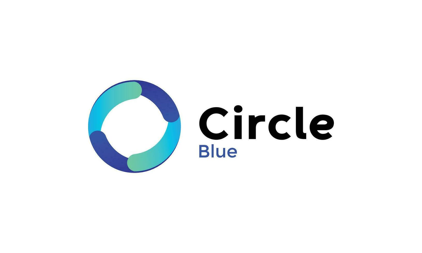 minimalistisk innovation aning branding logotyp blå cirkel rotation oändlighet företag företags- symbol logotyp runda design vektor