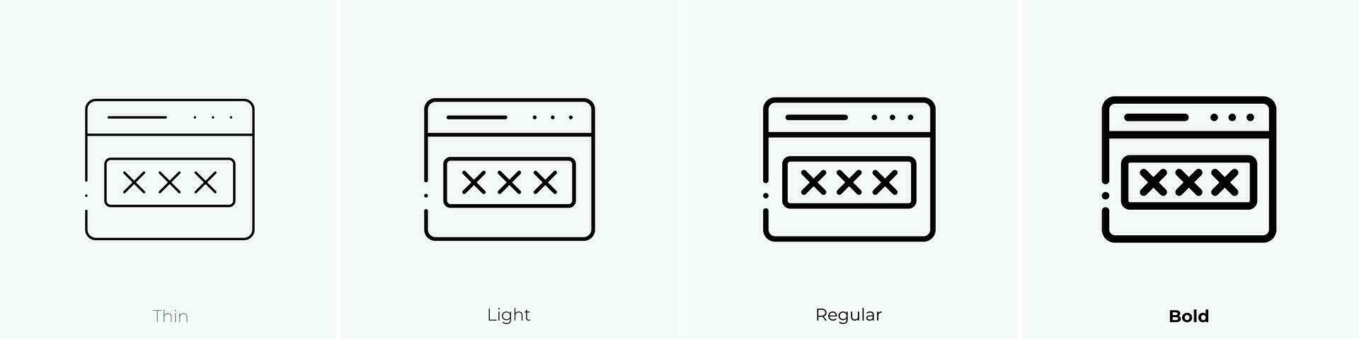 Pornographie Symbol. dünn, Licht, regulär und Fett gedruckt Stil Design isoliert auf Weiß Hintergrund vektor