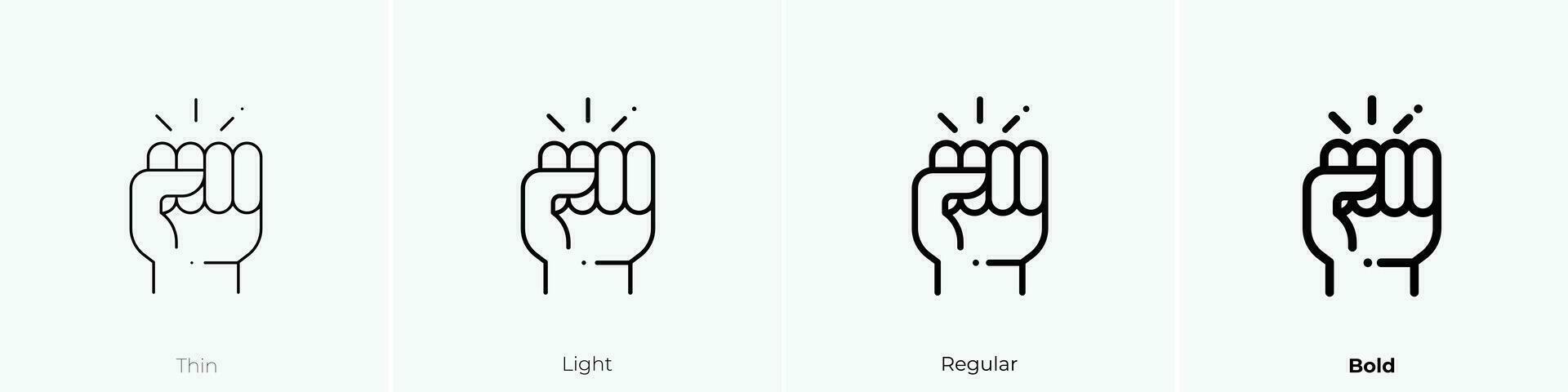 Leistung Symbol. dünn, Licht, regulär und Fett gedruckt Stil Design isoliert auf Weiß Hintergrund vektor