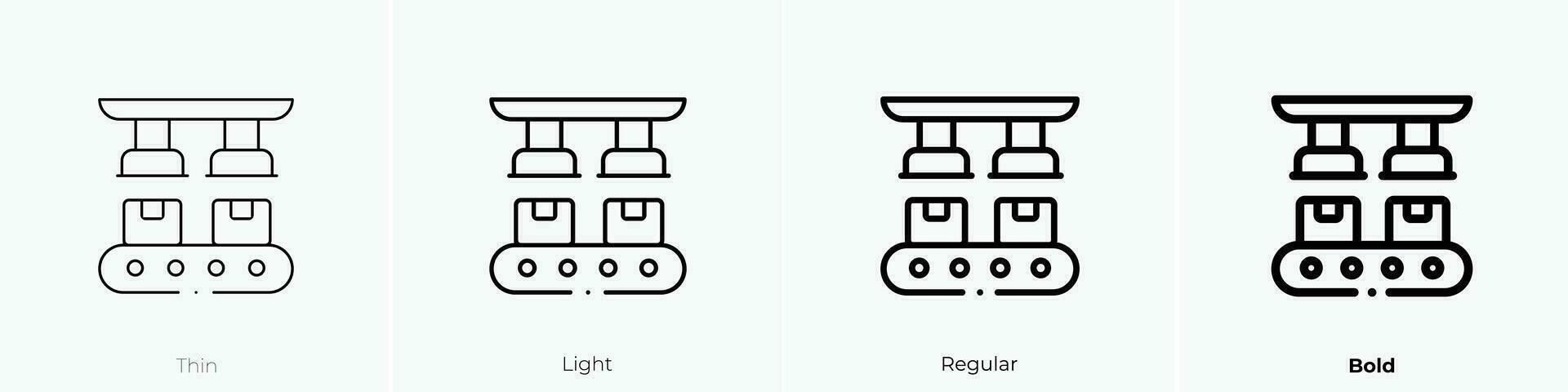 Drücken Sie Symbol. dünn, Licht, regulär und Fett gedruckt Stil Design isoliert auf Weiß Hintergrund vektor