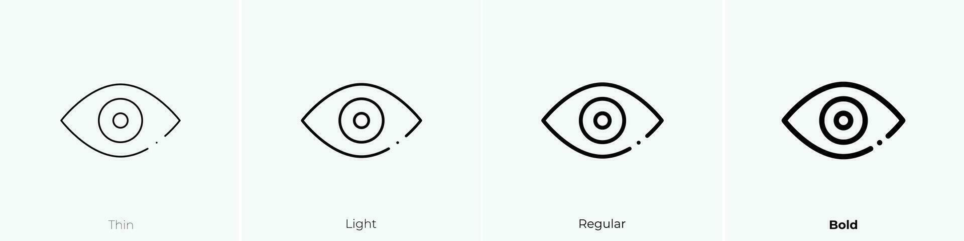 Privatsphäre Symbol. dünn, Licht, regulär und Fett gedruckt Stil Design isoliert auf Weiß Hintergrund vektor