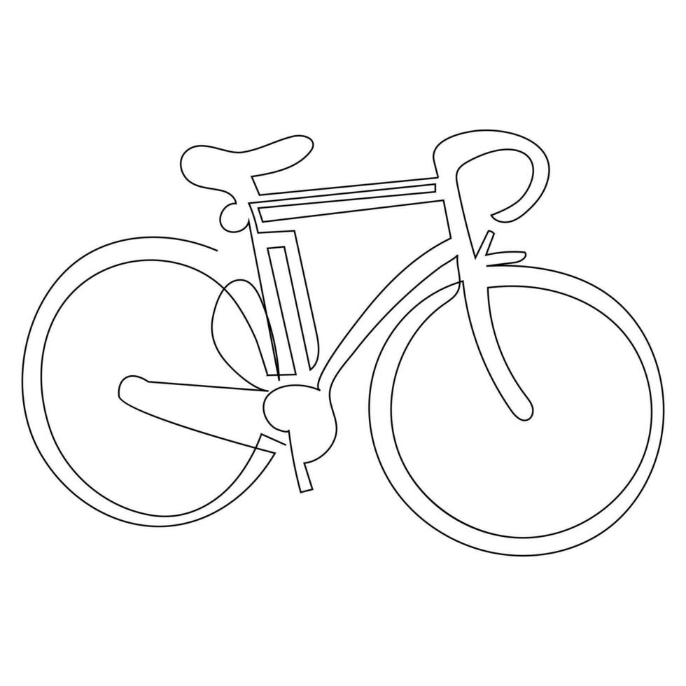 cykel enda linje kontinuerlig översikt vektor konst teckning och enkel ett linje minimalistisk design