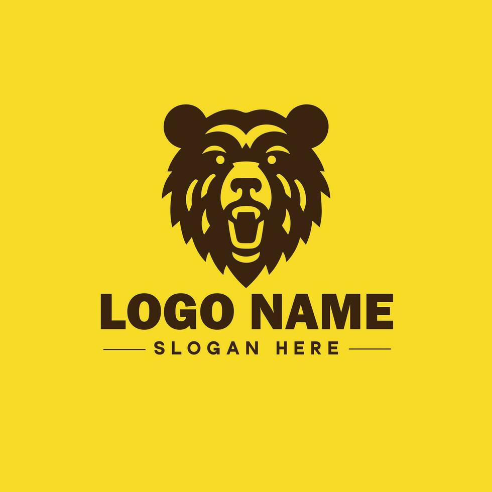 Logo Design Bär Tier Logo und Symbol editierbar Vektor Grafik Illustration