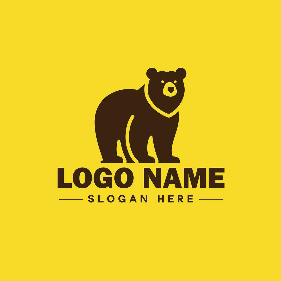 Logo Design Bär Tier Logo und Symbol editierbar Vektor Grafik Illustration