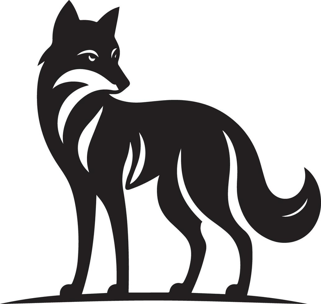 Wolf Silhouette editierbar Vektor Illustration isoliert Über Weiß Hintergrund