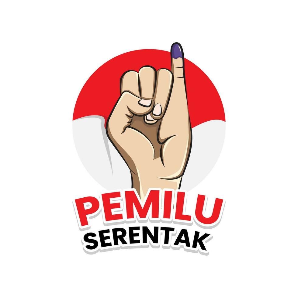 indonesisch Wahl Illustration Vektor