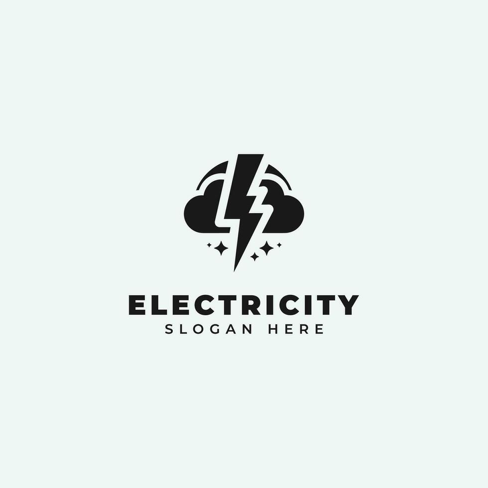 elektrisch Logo Design, im ein einfarbig, einfach Stil, und im schwarz und Weiß vektor