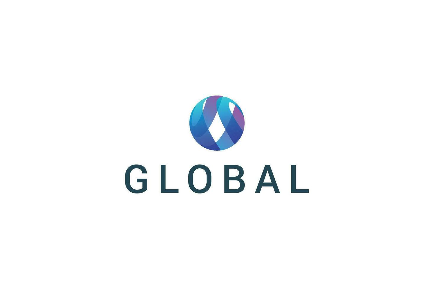 teknologisk modern 3d global nätverk förbindelse logotyp vektor