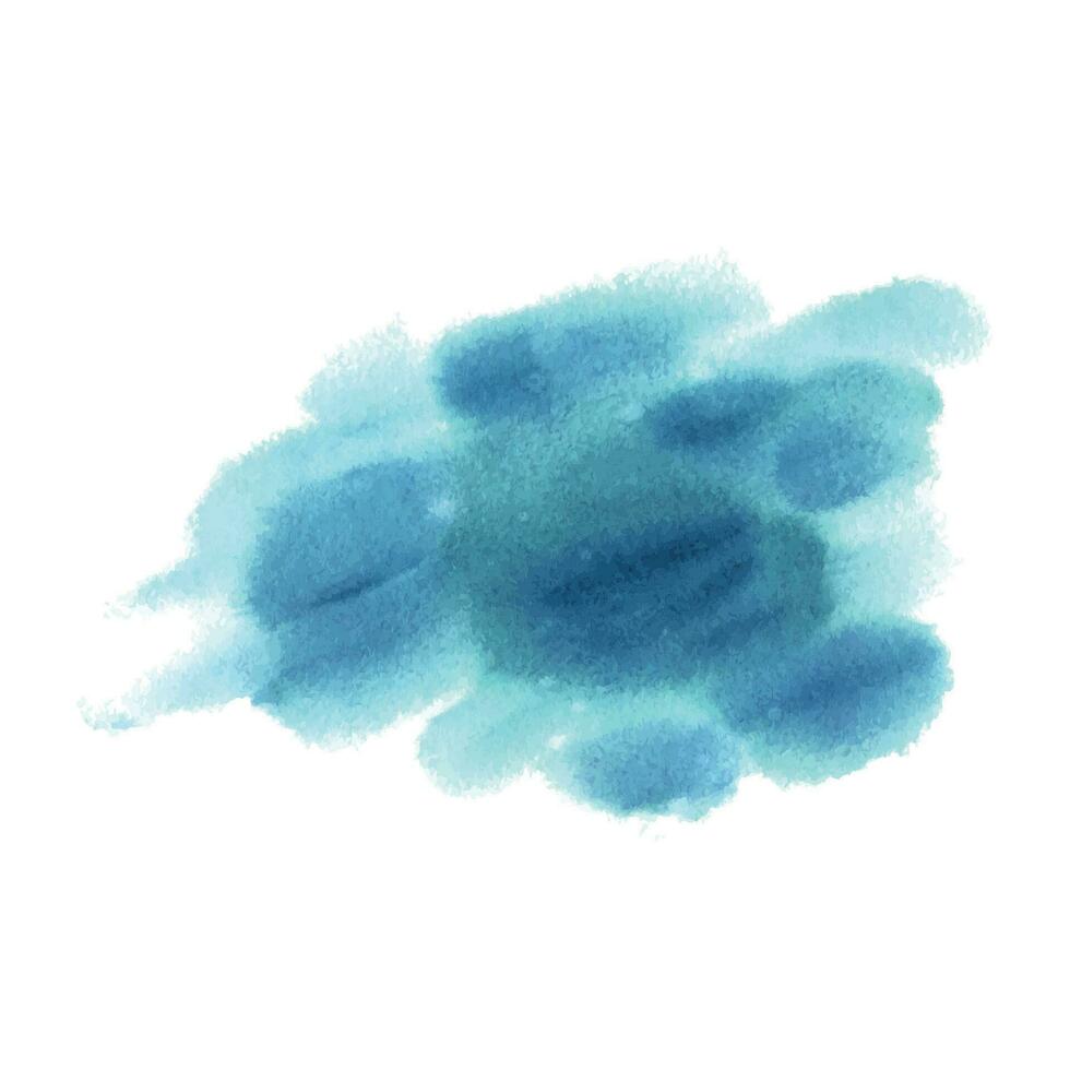 Flecken und spritzt von Farbe und Wasser im Türkis und Blau. Hand gezeichnet Aquarell Illustration. unter Wasser Welt, Meer Clip Art zum Dekoration und Design. isoliert Element auf Weiß Hintergrund vektor