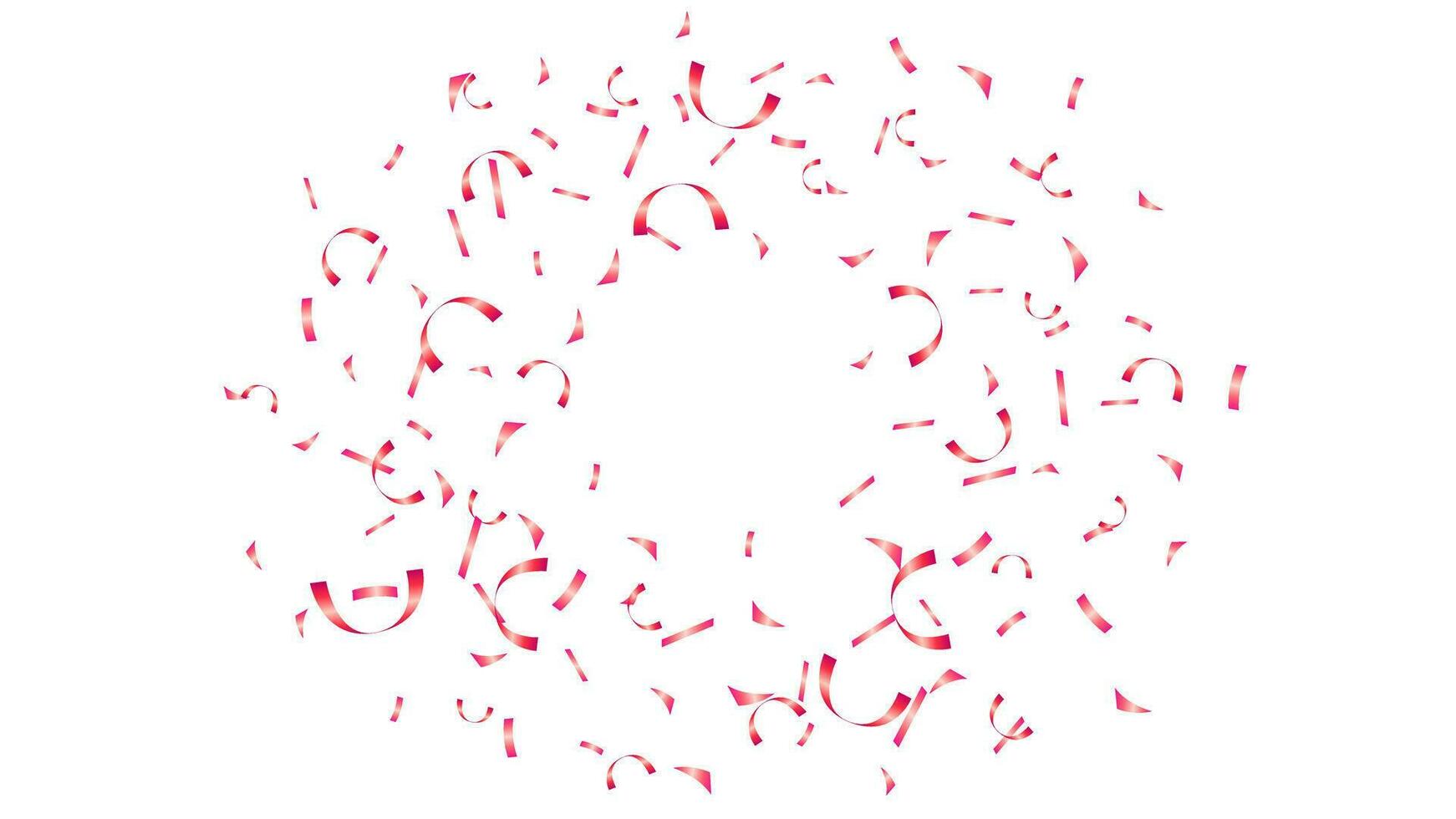 dekoration bakgrund baner med spricker runda röd konfetti för Semester, fest, födelsedag vektor