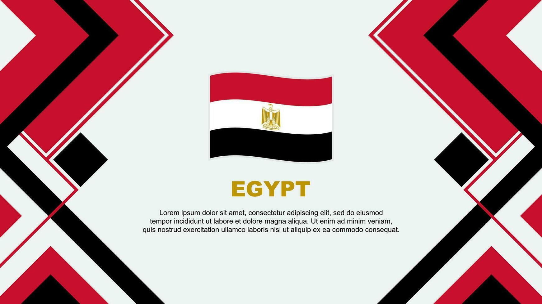 Ägypten Flagge abstrakt Hintergrund Design Vorlage. Ägypten Unabhängigkeit Tag Banner Hintergrund Vektor Illustration. Ägypten Banner